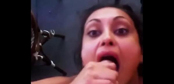  Priya Rai sucking D in a gym